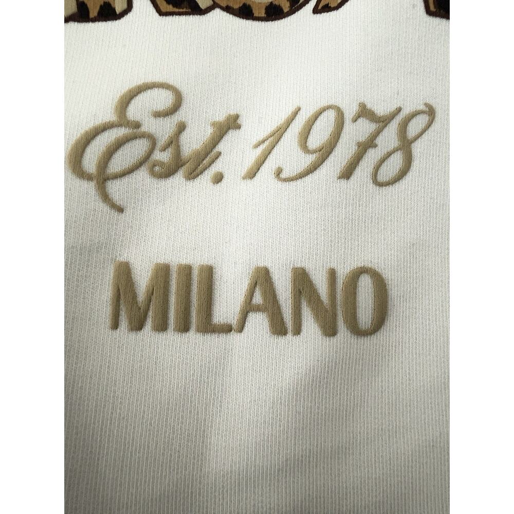 Versace Logo White Cotton Crop Sweatshirt 4 US (40 Euro) 1019251 NWT - Picture 10 of 15